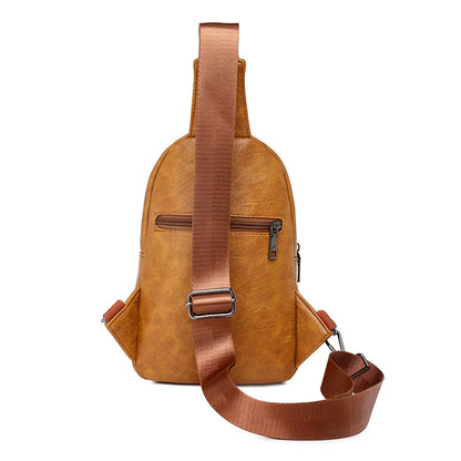 NONTIUM Fashionable Pu Leather Chest Bag