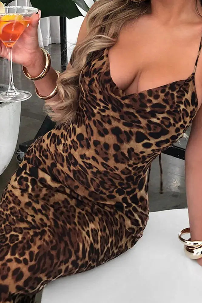 Nontium - Leopard Print Maxi Dress