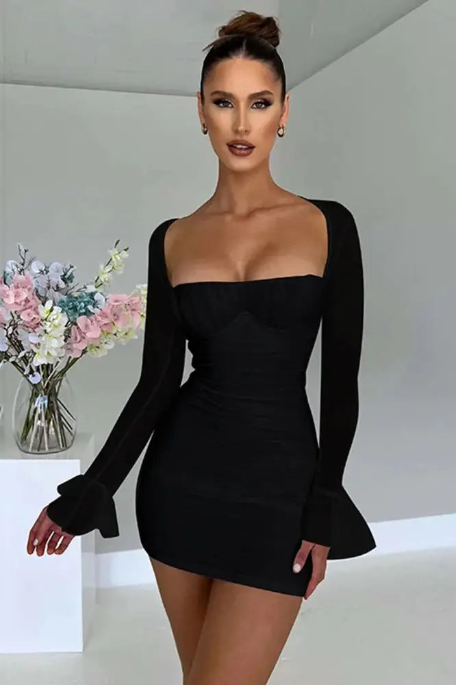 Nontium - Elegant Backless Mini Dress