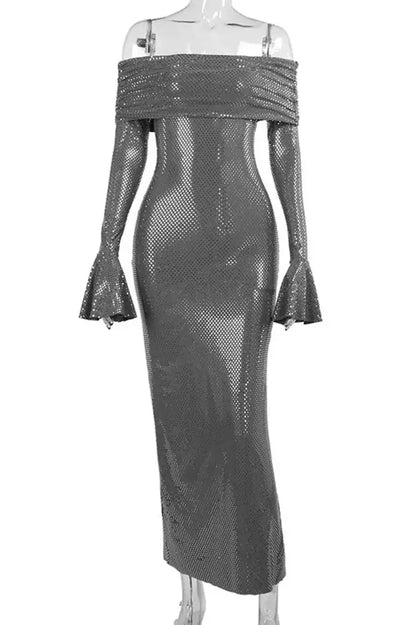 Nontium - Elegant Sparkle Maxi Dress