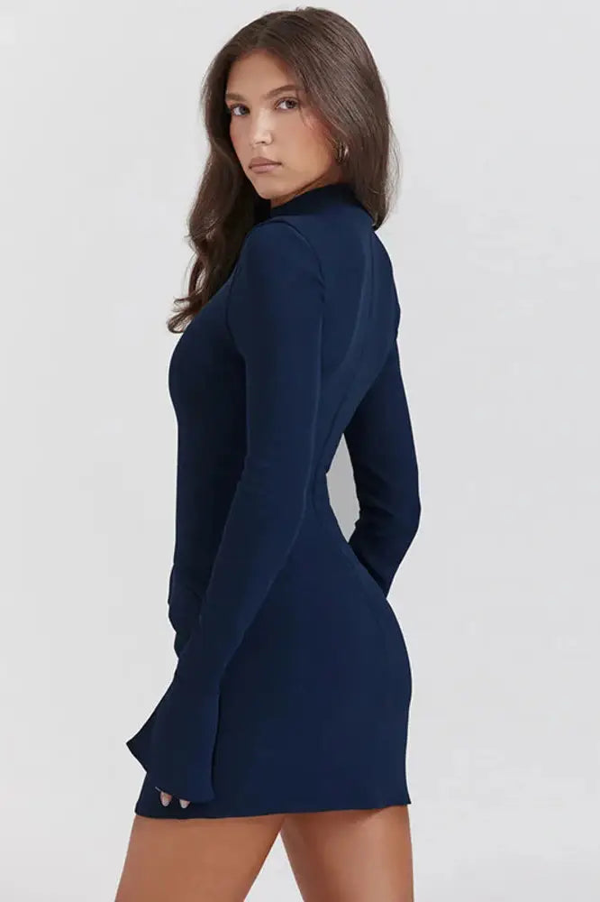 Nontium - Long Sleeve Bodycon Mini Dress