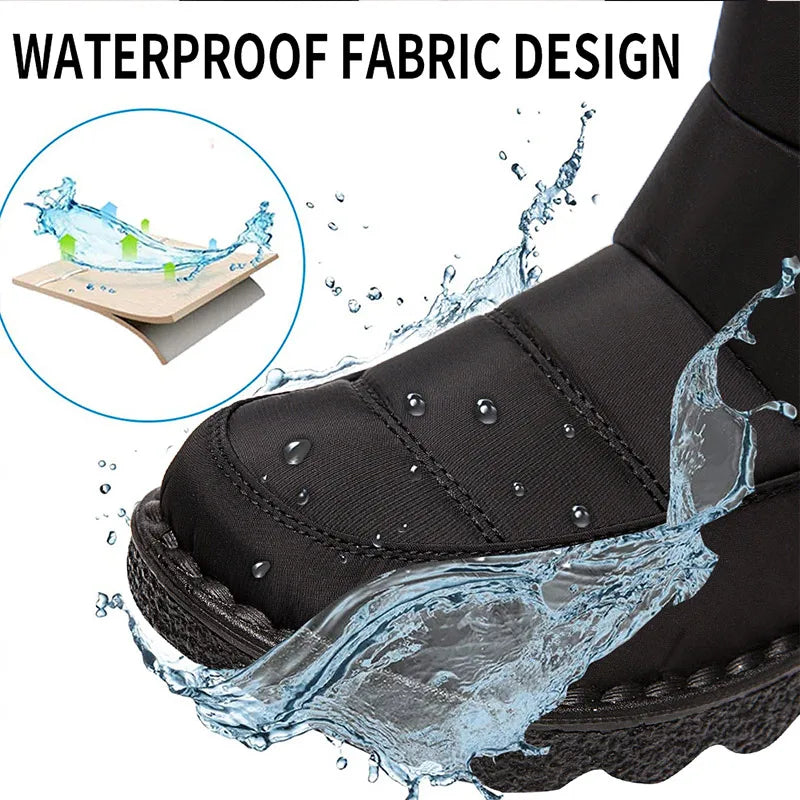 Nontium - Winter Fashion Waterproof Platform Ankle Snow Boots
