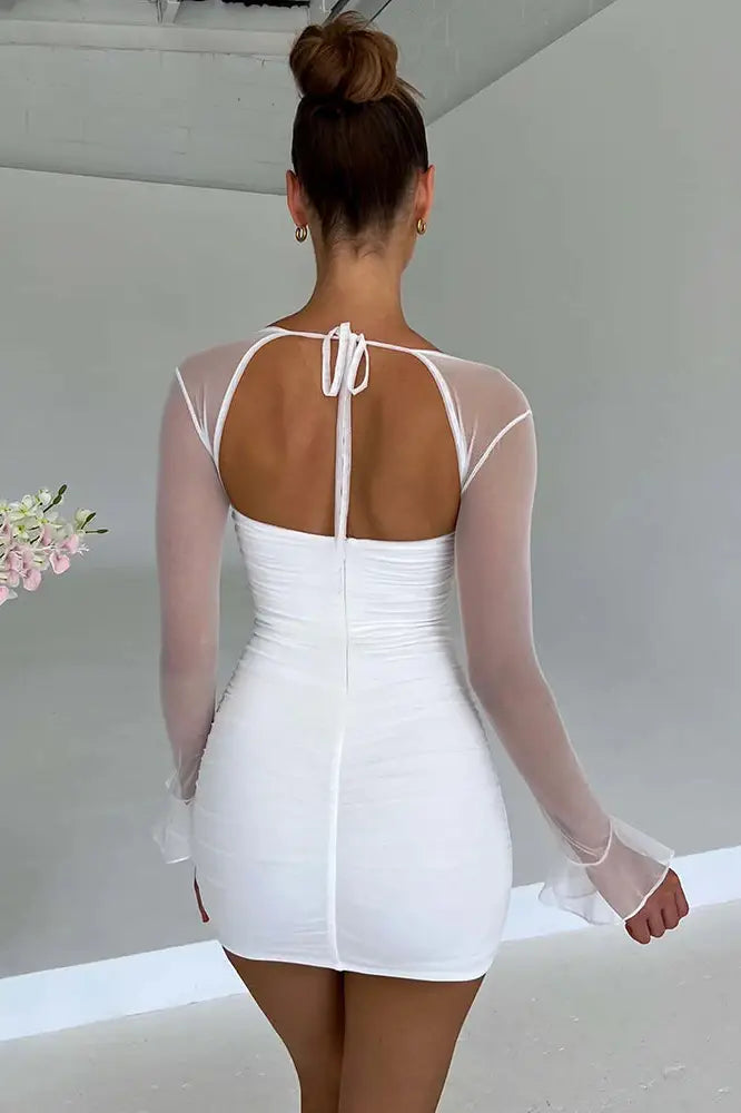 Nontium - Elegant Backless Mini Dress