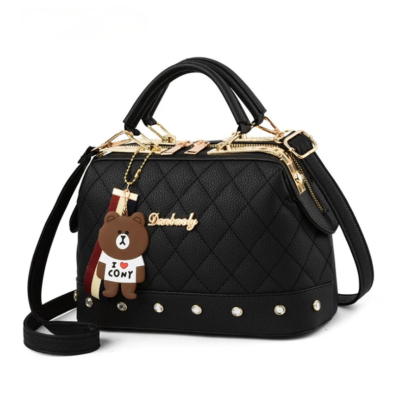 Nontium - Brand Women's PU Leather Toy Buckle Handbag