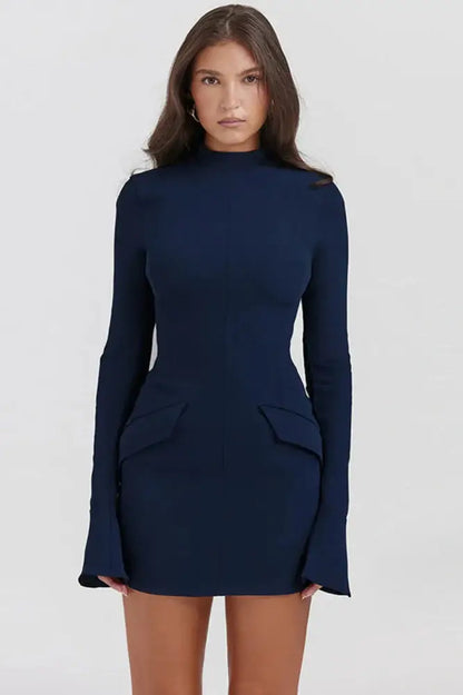 Nontium - Long Sleeve Bodycon Mini Dress