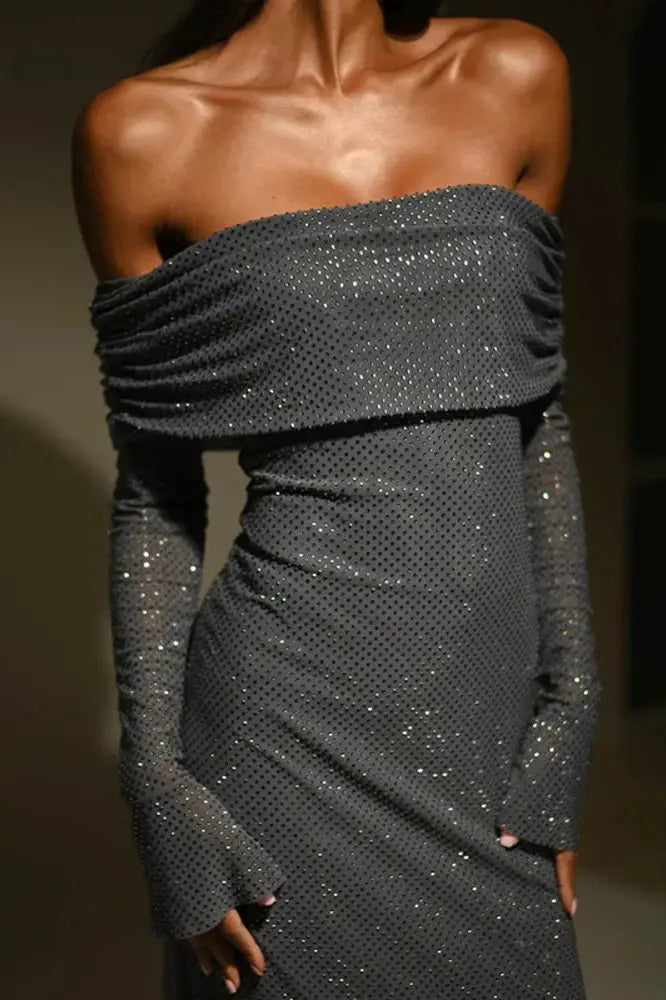 Nontium - Elegant Sparkle Maxi Dress