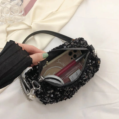 Nontium -  Sequin Underarm Pillow Bag, Korean Style